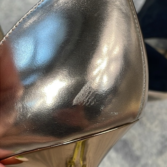 Jimmy Choo Black Suede Gold Toysen d’Orsay Leather Pumps Booties Sz 40 - Picture 15 of 15